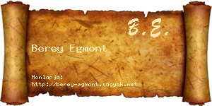 Berey Egmont névjegykártya